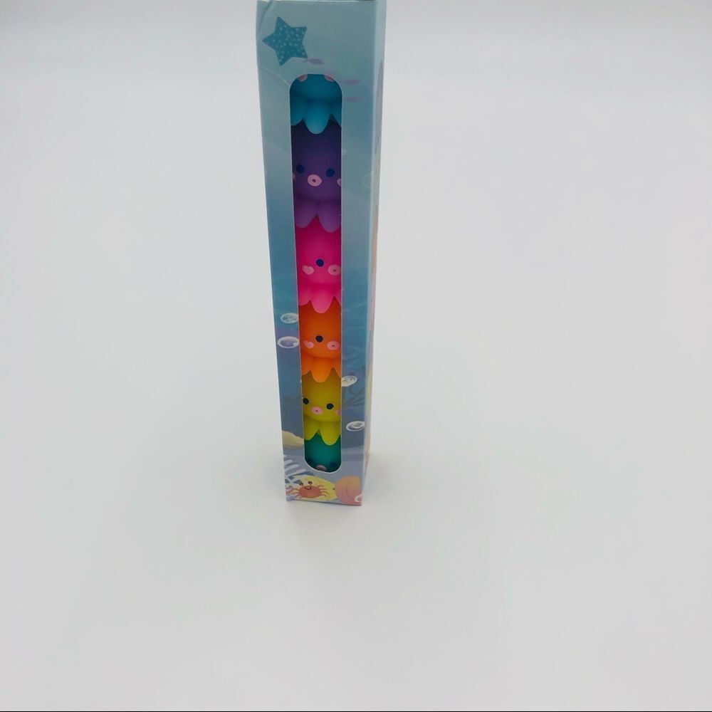 BRAND NEW COLORFUL OCTOPUS SHAPED KAWAII HIGHLIGHTER PEN SET FOR KIDS SCHOOL